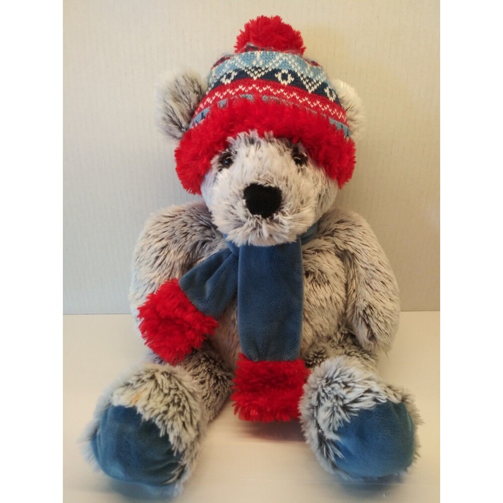 Gentle Treasures Plush 18" Gray Teddy Bear 2019 Stuffed Animal St Jude Christmas